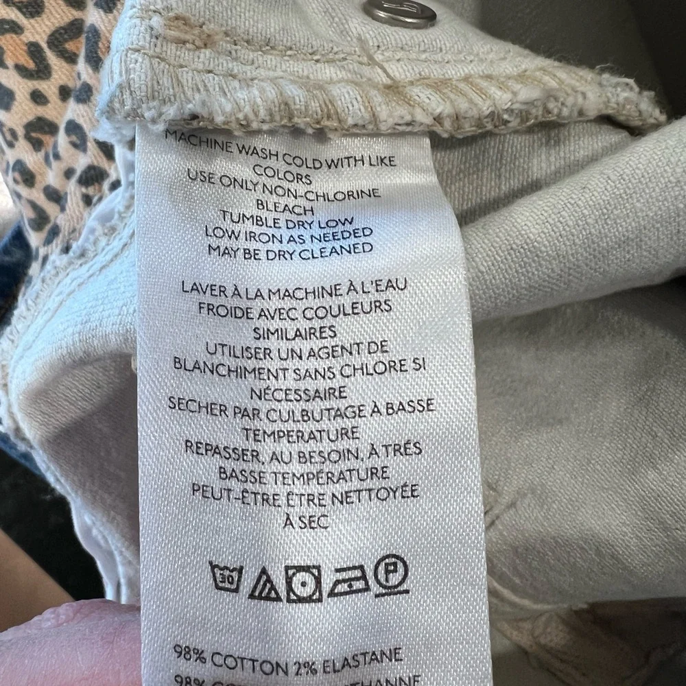 Pilcro Beige Leopard Print Straight Leg Pants - Picture 12 of 13